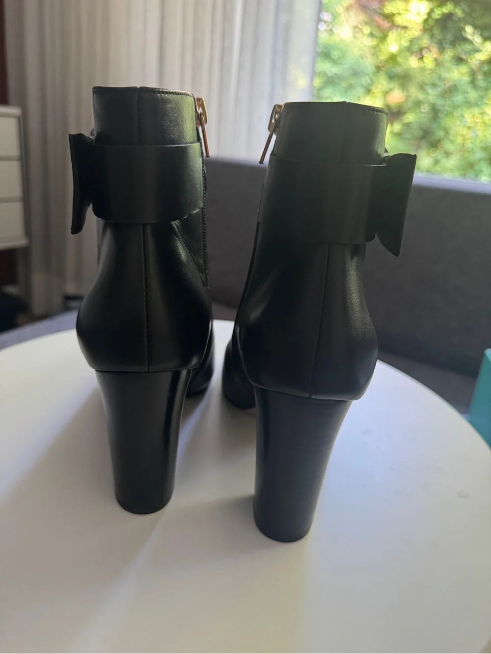 kate spade Black Bow Ankle Boots